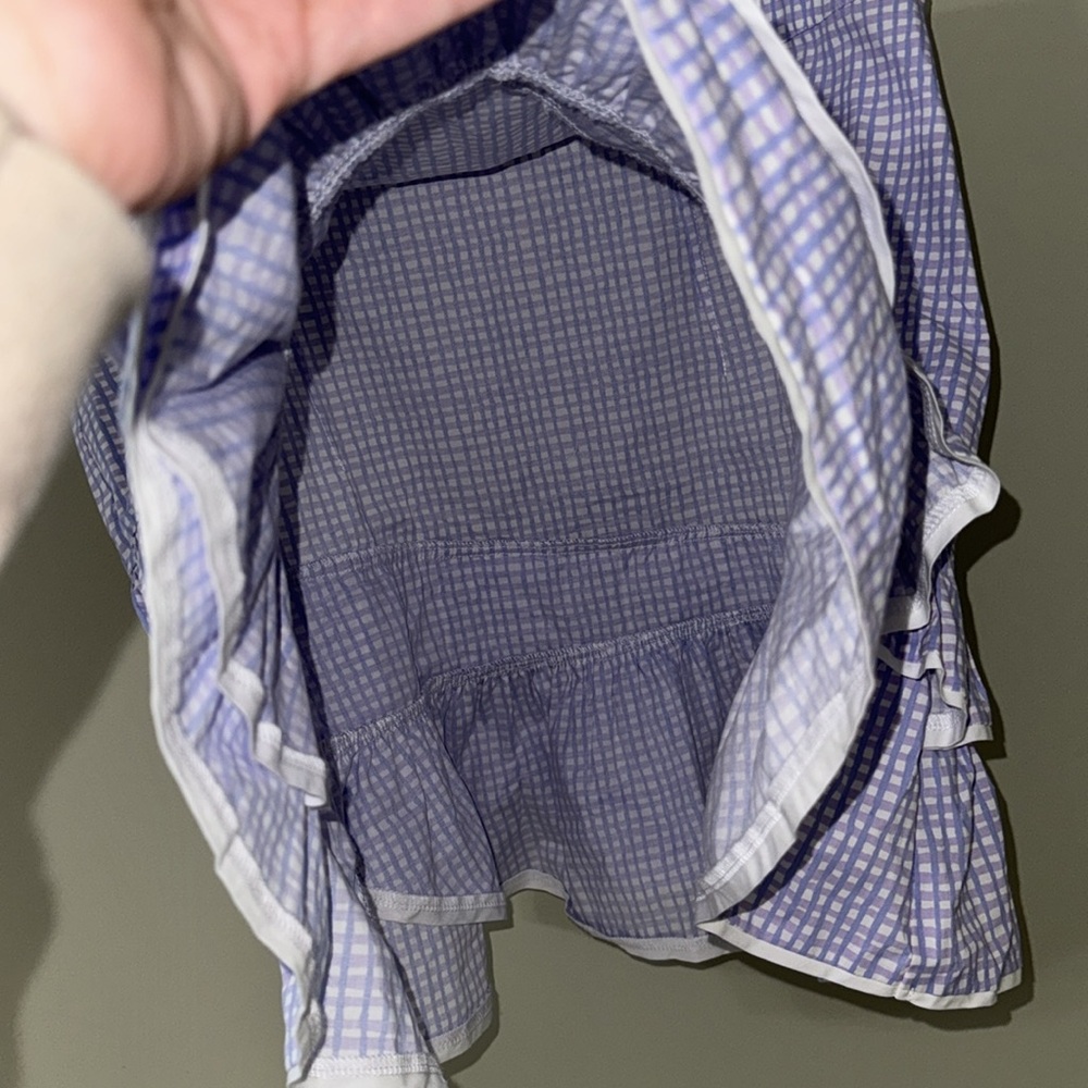 Blue Gingham Crop Top with bows and Skirt Set - Picture 6 of 6
